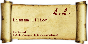 Lissem Liliom névjegykártya